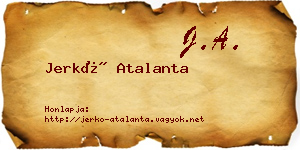 Jerkó Atalanta névjegykártya